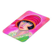 Magnet Flexible Sassy Flapper Girl Hot rose Casquette Roaring Anné (Côté Gauche)
