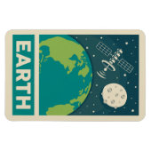 Magnet Flexible Satellite Earth Retro Galaxy (Horizontal)