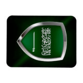 Magnet Flexible Saudi Arabia Metallic Emblem (Horizontal)