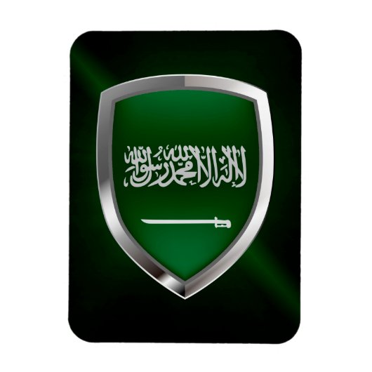Magnet Flexible Saudi Arabia Metallic Emblem (Vertical)