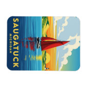 Magnet Flexible Saugatuck Voilier Michigan Travel (Horizontal)