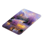 Magnet Flexible Saule rose au coucher du soleil près de l'étang (Côté Gauche)