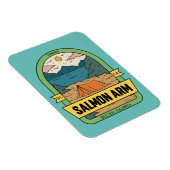 Magnet Flexible Saumon Arm Colombie-Britannique Canada Souvenir (Côté Droit)