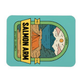 Magnet Flexible Saumon Arm Colombie-Britannique Canada Souvenir (Horizontal)