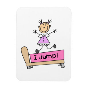 Magnet Flexible Saut sur le lit Stick Figure Girl