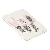 Magnet Flexible SAUVAGE | Choses Sauvages et Max - Rose (Côté Droit)