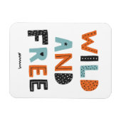 Magnet Flexible Sauvage et libre | Lettres Doodle (Horizontal)