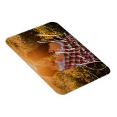 Magnet Flexible Sauvegarder la date chic tendance script, photo de (Côté Droit)