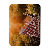 Magnet Flexible Sauvegarder la date chic tendance script, photo de (Vertical)