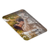 Magnet Flexible sauver la date chic écriture manuscrite blanche co (Côté Droit)