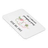 Magnet Flexible Sauver la date Dual Hearts Noms des mariés Date (Côté Droit)