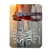 Magnet Flexible Sauver notre date de mariage | Écriture manuscrite (Vertical)