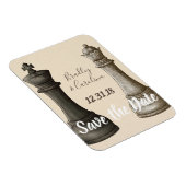 Magnet Flexible Sauvez la date Chess King Queen (Côté Droit)
