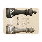 Magnet Flexible Sauvez la date Chess King Queen (Horizontal)
