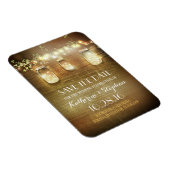Magnet Flexible Sauvez la date Rustic Grange Bois Mason Jarres (Côté Droit)
