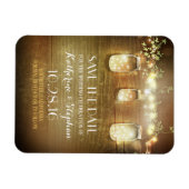 Magnet Flexible Sauvez la date Rustic Grange Bois Mason Jarres (Horizontal)