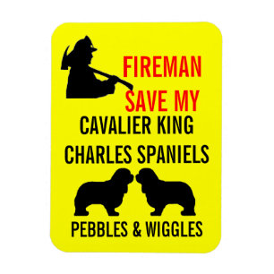 Magnet Flexible Sauvez mes deux chiens espagnols du roi Charles Ca