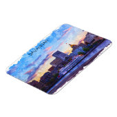 Magnet Flexible Savannah Georgia Skyline Riverfront (Côté Gauche)