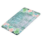 Magnet Flexible Save the date! Boho Succulents Cadre géométrique (Côté Gauche)