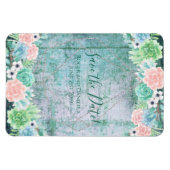 Magnet Flexible Save the date! Boho Succulents Cadre géométrique (Horizontal)