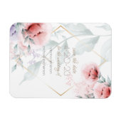 Magnet Flexible Save the date | Corail/Lilac Aquarelle Peony (Horizontal)