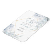 Magnet Flexible Save the date | Dusty Blue Watercolor Peonies (Côté Gauche)
