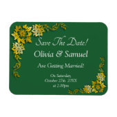 Magnet Flexible Save The Date - Emerald Green & Gold (Horizontal)