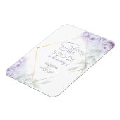 Magnet Flexible Save the date | Pale Lilac Aquarelle Peonies (Côté Gauche)