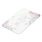 Magnet Flexible Save the date | Peine d'aquarelle à crème blanche (Côté Gauche)