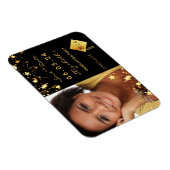 Magnet Flexible Save the Date photo graduation party 2022 black (Côté Droit)