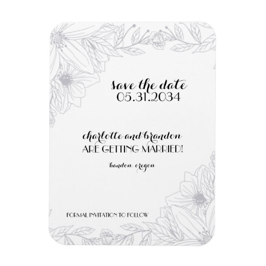 Magnet Flexible "Save the date" pour mariage (Vertical)