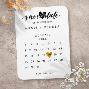 Magnet Flexible Save the Date Stylish Chic Calendar