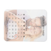 Magnet Flexible Save The Date Wedding Simple 5 Row Calendar Photo (Horizontal)