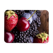 Magnet Flexible Savoureux Fruits D'Été Sur Une Table En Bois (Horizontal)