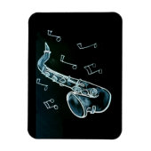 Magnet Flexible Saxophone et notes de musique (Vertical)