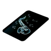 Magnet Flexible Saxophone et notes de musique (Côté Gauche)