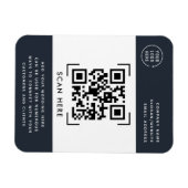 Magnet Flexible Scan de code QR | Logo commercial promotionnel  (Horizontal)