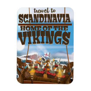 Magnet Flexible Scandinavie maison des vikings affiche de bande de
