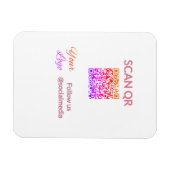 Magnet Flexible Scanner pour afficher le menu restaurant hôtel QR (Horizontal)