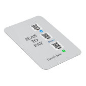 Magnet Flexible scanner pour payer les détails du code QR venmo ca (Côté Droit)