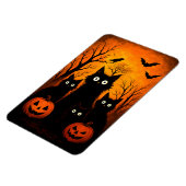 Magnet Flexible Scary Halloween Cats and Bats Design | Dark Horror (Côté Gauche)