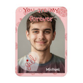 Magnet Flexible Scattered Red Hearts Valentine Card (Vertical)