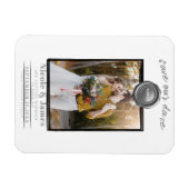 Magnet Flexible Sceau de cire d'argent photo mariage Enregistrer l (Horizontal)