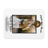 Magnet Flexible Sceau de cire d'or foncé photo mariage Enregistrer (Horizontal)