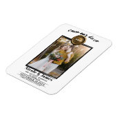 Magnet Flexible Sceau de cire d'or foncé photo mariage Enregistrer (Côté Gauche)