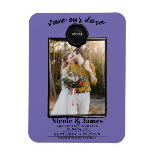 Magnet Flexible Sceau de cire Pervenche Photo Mariage Épargnez la