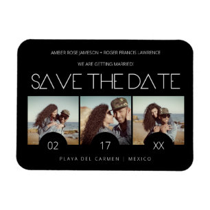 Magnet Flexible Scénario moderne Élégant Romantique Trois Photos E