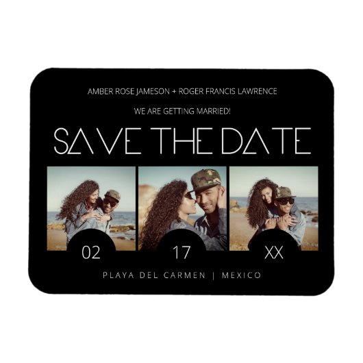 Magnet Flexible Scénario moderne Élégant Romantique Trois Photos E (Horizontal)