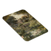 Magnet Flexible Scène botanique de cygnes dans un jardin anglais (Côté Droit)