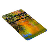 Magnet Flexible Scène D'Automne Avec Pont Piéton En Bois (Côté Droit)